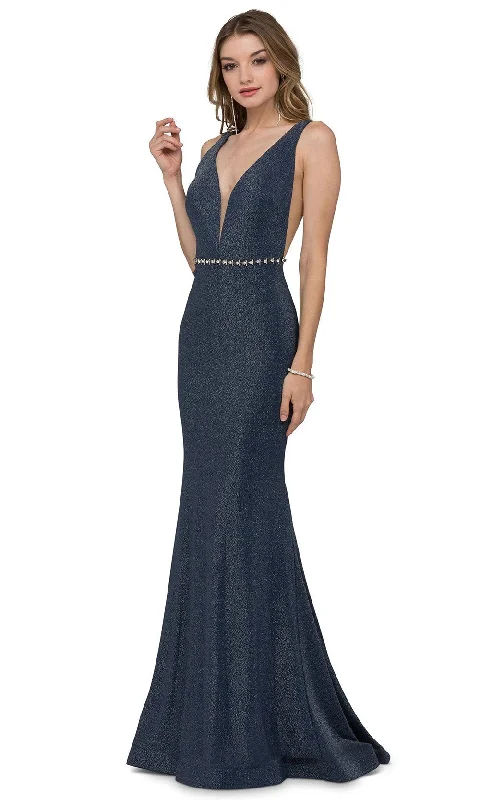 Formal Dress for Charity BallsCecilia Couture - 1418SC Beaded Illusion Deep V Neck Mermaid Gown