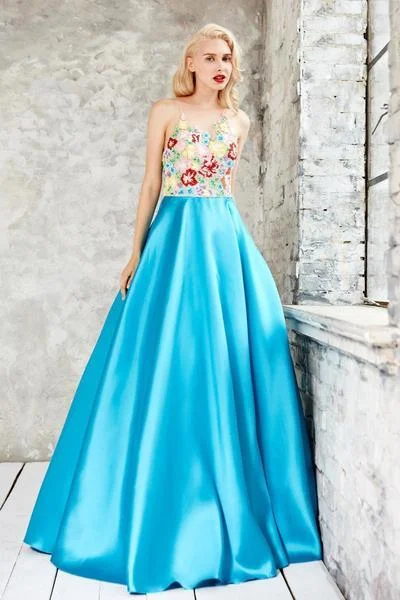 Formal Dress for Corporate AwardsAngela & Alison - 71068 Beaded Floral Embellished Ballgown