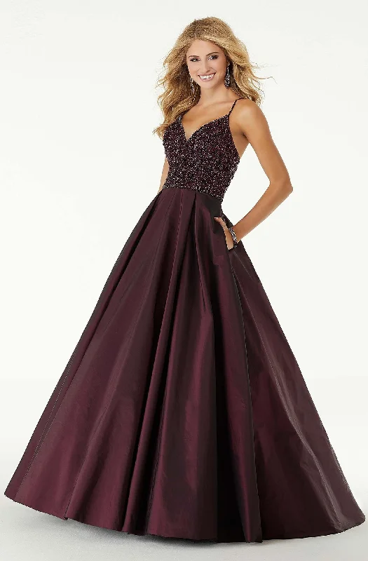 Formal Dress for Destination WeddingsMori Lee - Embellished V Neck Ballgown 45086