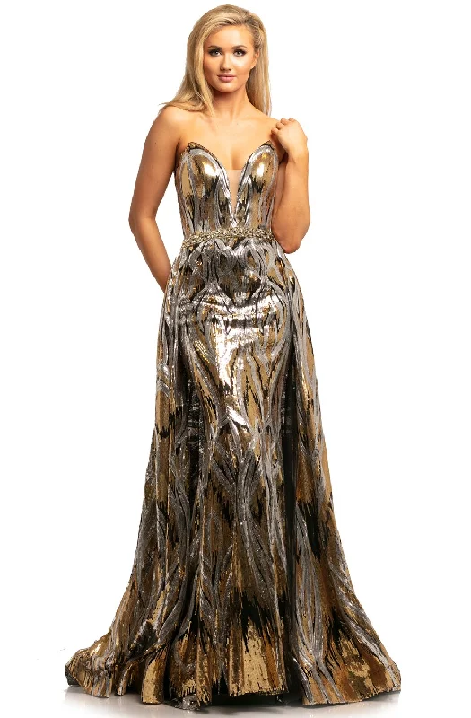 Formal Dress for Formal DinnersJohnathan Kayne - Strapless Plunging V Neck Trumpet Gown 2025SC