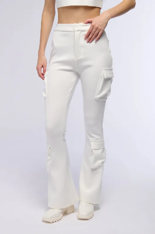 women's trendy pantsTALON POCKET DETAIL FLARE TROUSER