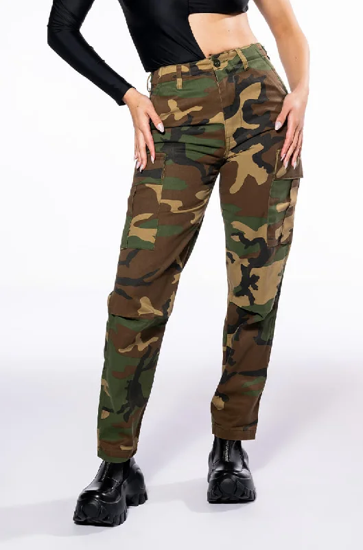 women's floral pantsBREAK THE RULES STRAIGHT LEG CARGO PANT