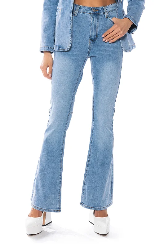 women's ripped pantsMY BUSINESS HIGH RISE FLARE JEANS