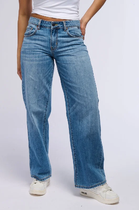 women's denim pantsALIVE AND WELL MID RISE DENIM PANT