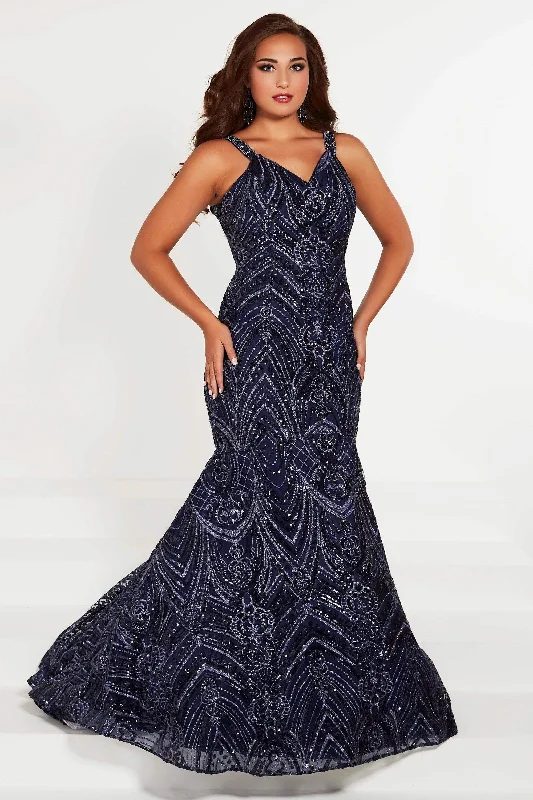 Formal Dress for Holiday PartiesTiffany Designs - 16376SC V-Neck Lace Embellished Gown