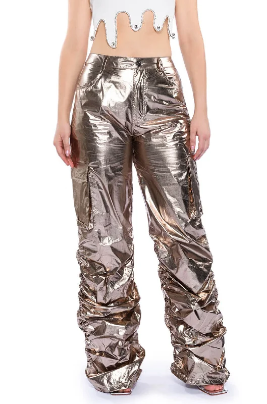 women's capri pantsGLIMPSE OF MAGIC RELAXED METALLIC PANT