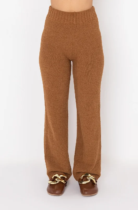 women's party pantsCHILLIN AF COZY WIDE LEG PANT CAMEL