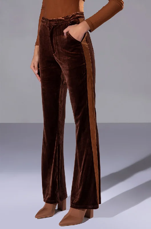 women's warm pantsGABRIELLE VELVET FLARE TROUSER