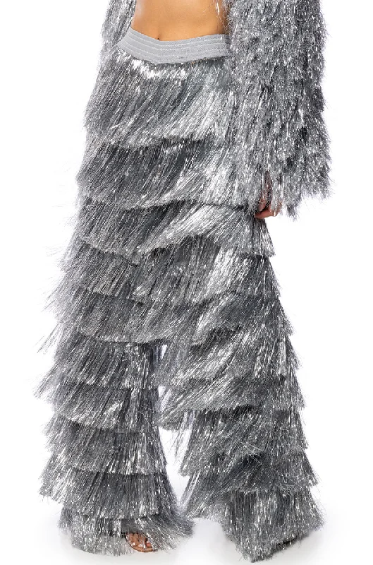 women's winter pantsSO FANCY METALLIC FRINGE PANT