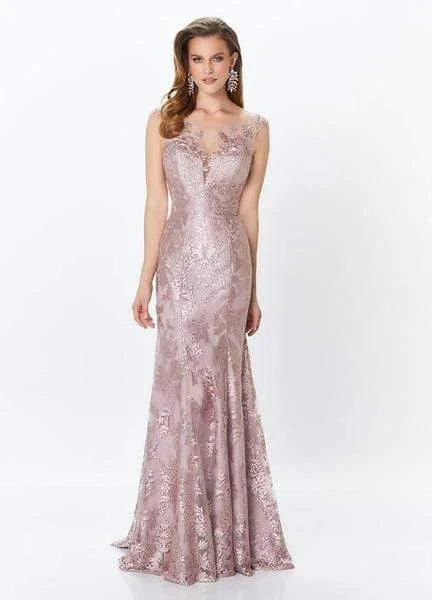 Formal Dress for Urban ThemesMontage by Mon Cheri - Allover Lace Trumpet Gown 119932 - 1 pc Rose Quartz In Size 16 Available