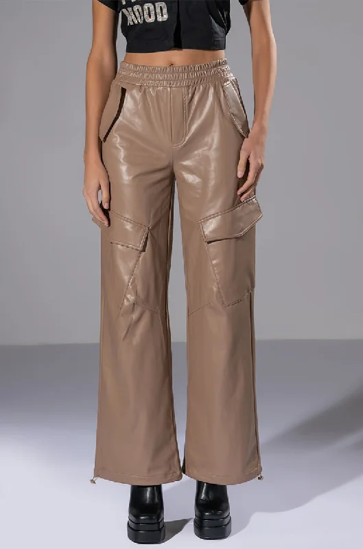 women's slim-fit pantsALWAYS WINNING FAUX LEATHER JOGGER