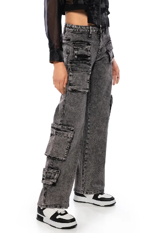 women's bootcut pantsSELINA MULTIPOCKET CARGO JEAN