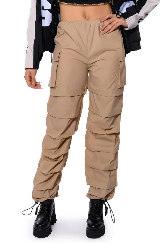 women's leggingsGET DOWN RUCHED PARACHUTE PANT