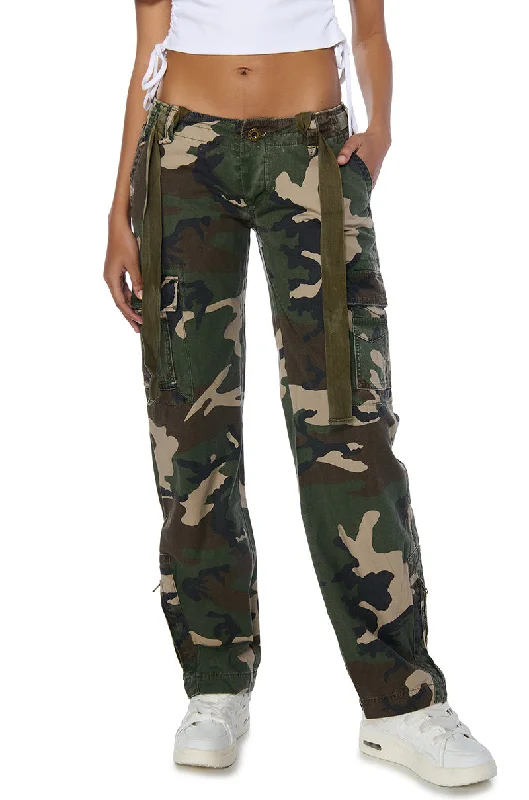 women's high-waisted pantsCOPY THAT CAMO CARGO PANT