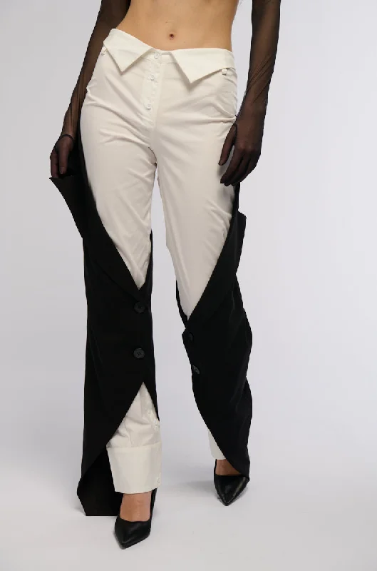 women's yoga pantsBOWIE COLORBLOCKED STRAIGHT LEG TROUSER