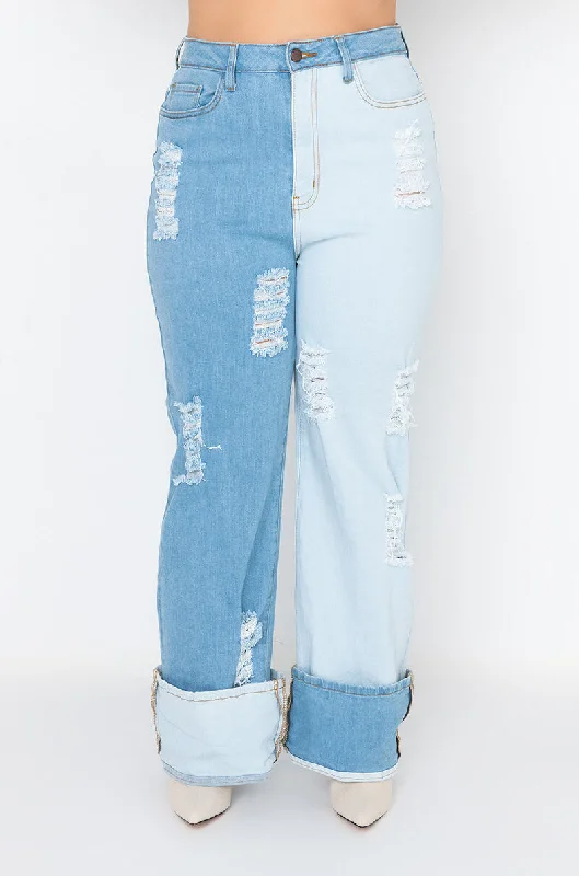 women's high-slung pantsLEBLON HIGH RISE RELAXED JEANS