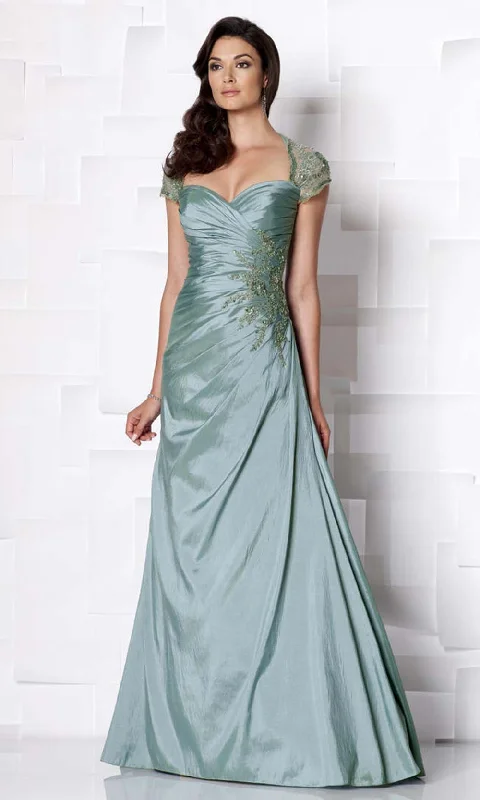 Formal Dress for Small WeddingsCameron Blake by Mon Cheri - Queen Anne Neckline Taffeta Gown 113603