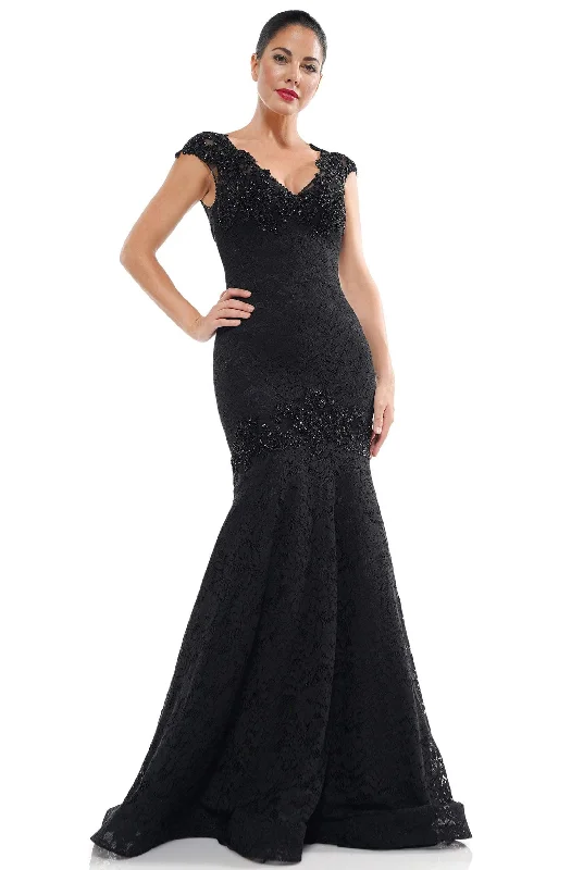 Formal Dress for Fashion WeeksMarsoni by Colors - MV1046 Embellished Lace Fitted Trumpet Gown