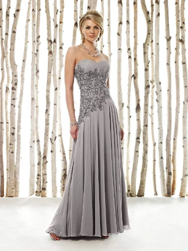 Formal Dress for Eco-Friendly ThemesCameron Blake by Mon Cheri Ruched Strapless Sweetheart Beaded Gown