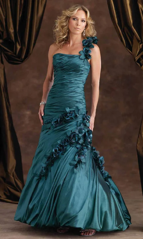 Formal Dress for Church WeddingsMontage by Mon Cheri - One Shoulder Floral Accent Gown 110940