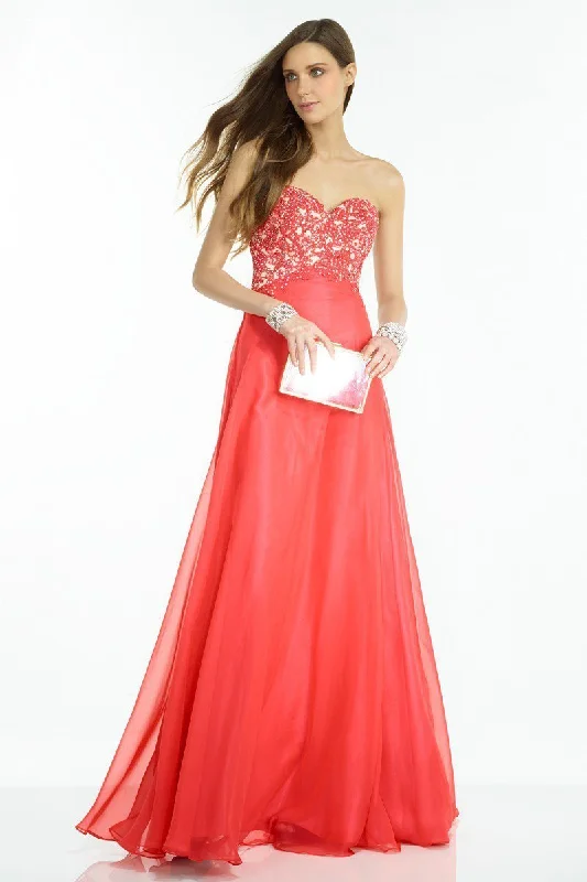 Formal Dress for Literary AwardsAlyce Paris - B'Dazzle - Embellished Top Sweep Train Gown 35767SC