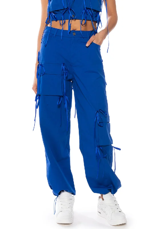 women's vintage pantsTALK OF THE TOWN ASYMMETRICAL CARGO PANT