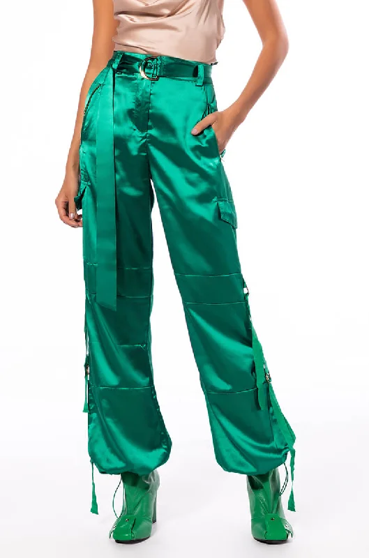 women's designer pantsJADE WIDE LEG SATIN TROUSER