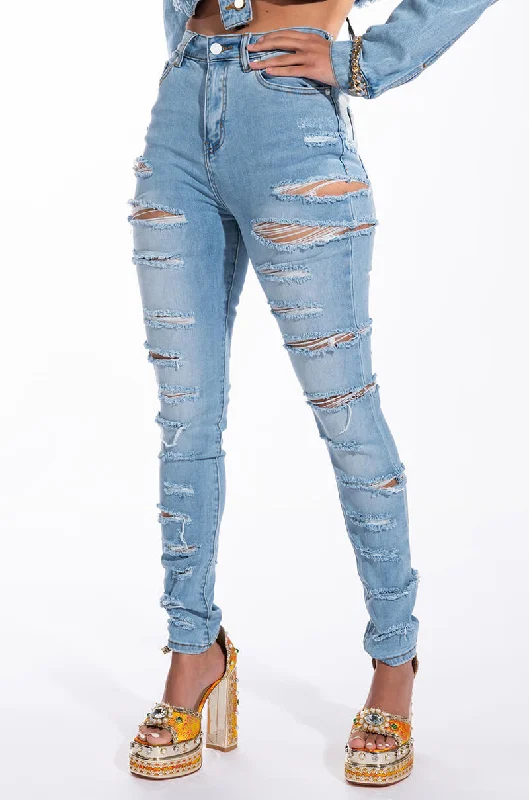 women's corduroy pantsHANDS TO YOURSELF DISTRESSED SKINNY JEAN