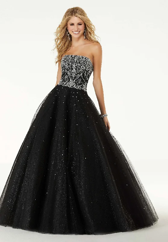 Formal Dress for Garden WeddingsMori Lee - Embellished Strapless Ballgown 45081