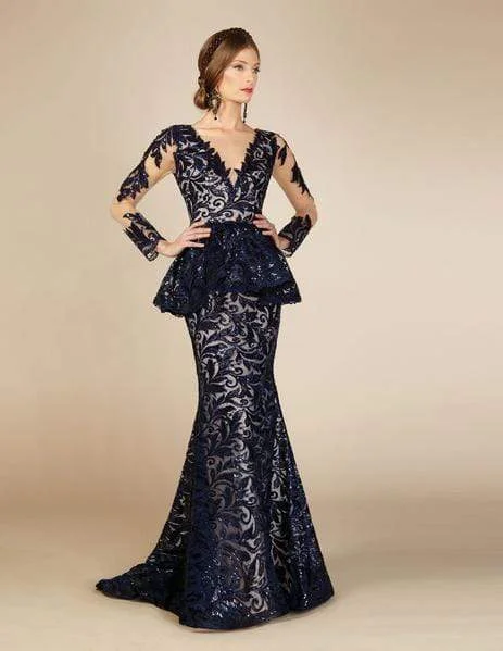 Formal Dress for Civil CeremoniesMNM COUTURE - M0001 Lace Applique Embellished Mermaid Gown