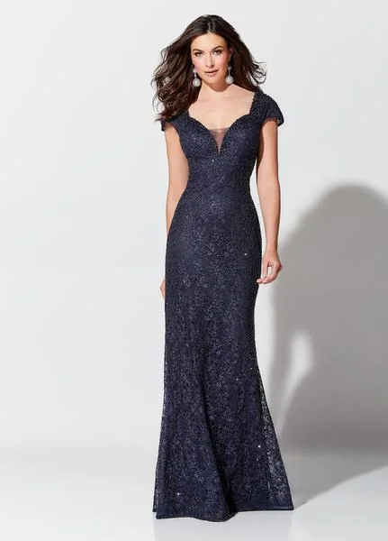 Affordable Formal Dress OptionsIvonne D for Mon Cheri - 119D59SC Lace Plunging Sweetheart Sheath Gown