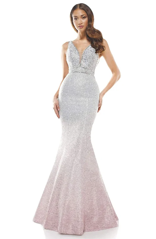 Affordable Formal Dress OptionsColors Dress - Plunging V Neck Mermaid Gown 2272S