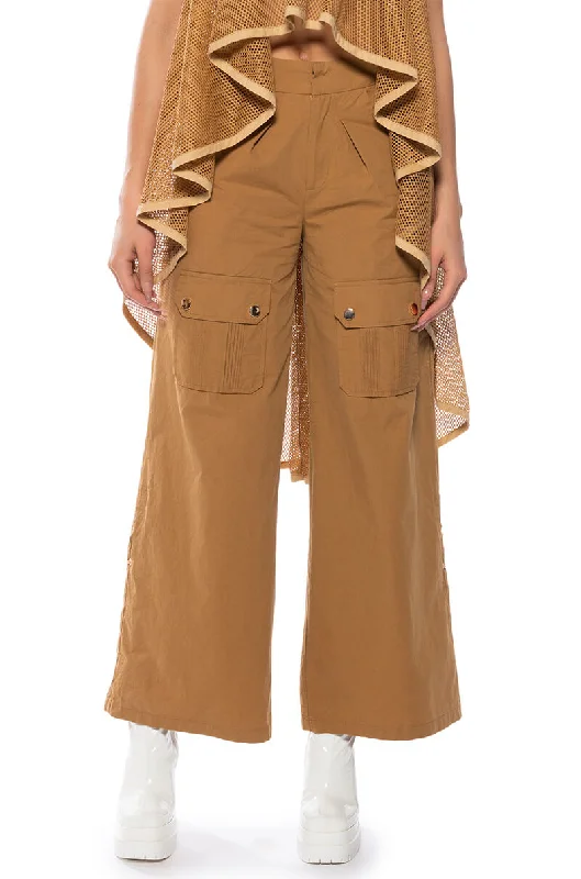 women's moisture-wicking pantsCARGO CHIC WIDE LEG PANTS