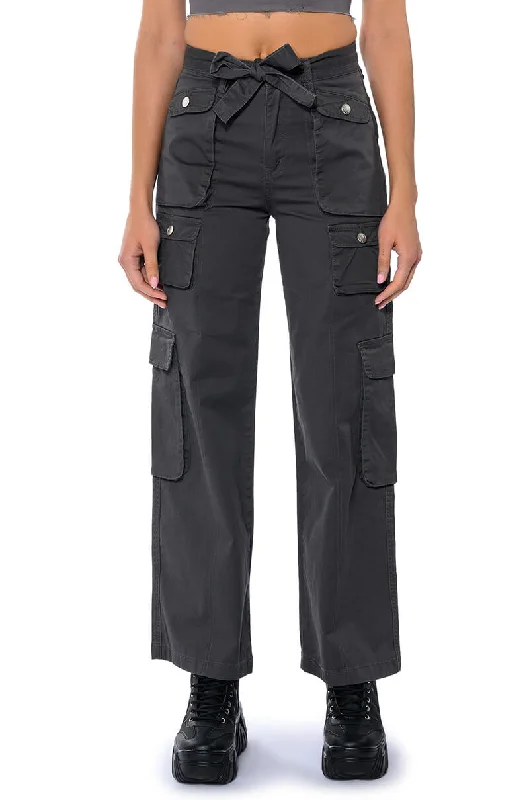 women's petite pantsNOTHING ABOUT YOU BELTED CARGO PANTS