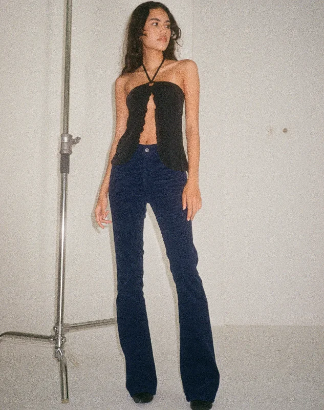 women's denim jeans for a timeless classic lookLow Rise Bootleg Jeans in Cord Navy