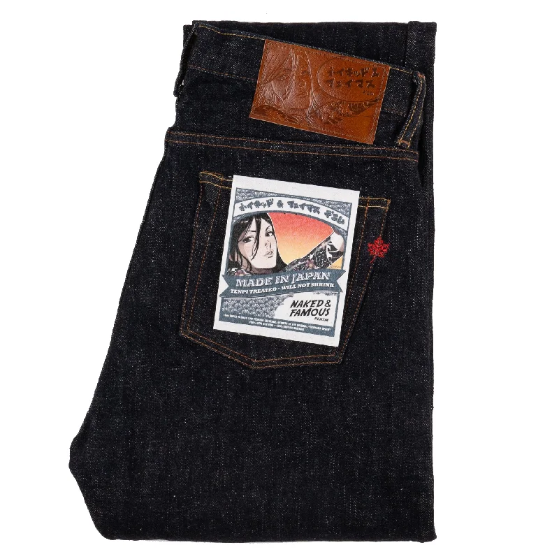 women's denim jeans with contrasting stitchingWeird Guy - MIJ10 - Okayama Spirit