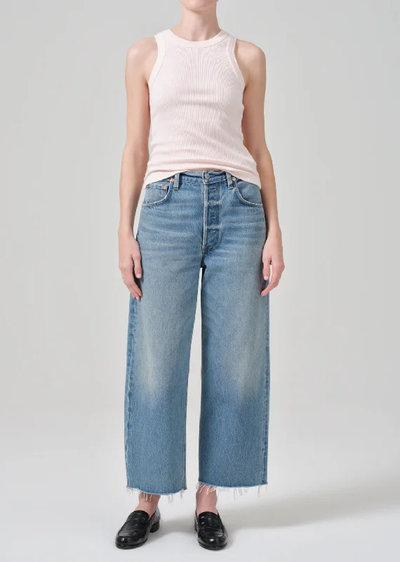 women's denim jeans with zippersAyla Raw Hem Crop in Sodapop