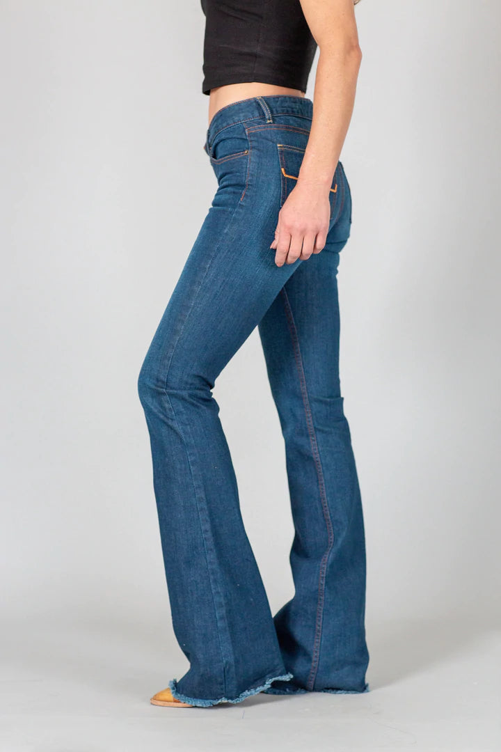 women's denim jeans with embroidery on pocketsKime's Ranch Lola Raw Hem Jean