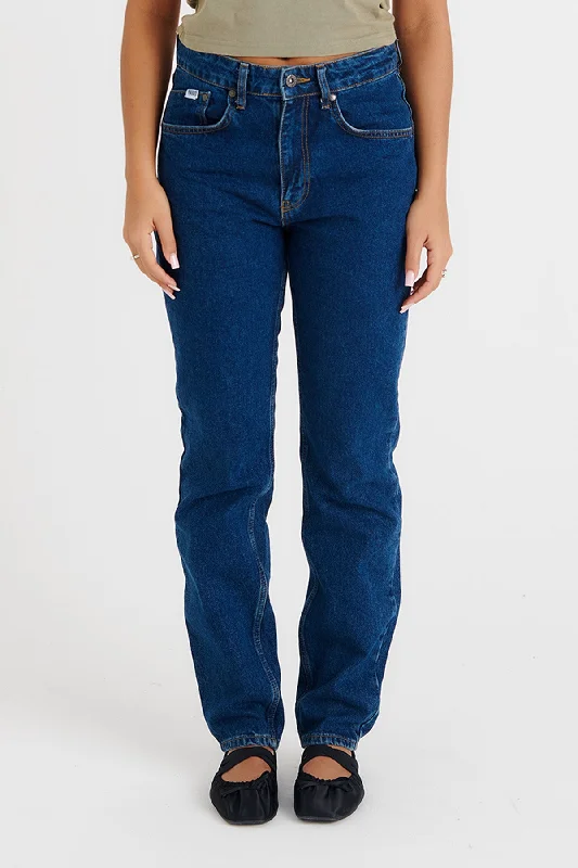 women's denim jeans with cotton blendOrganic Cougar Mom Jean Indigo