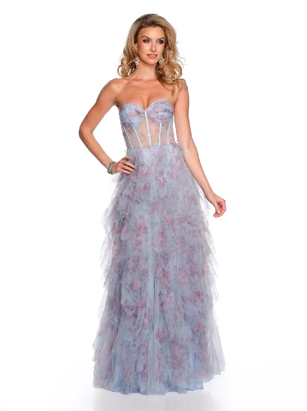 tulle party dressesLong Evening Dress by Dave and Johnny 11636