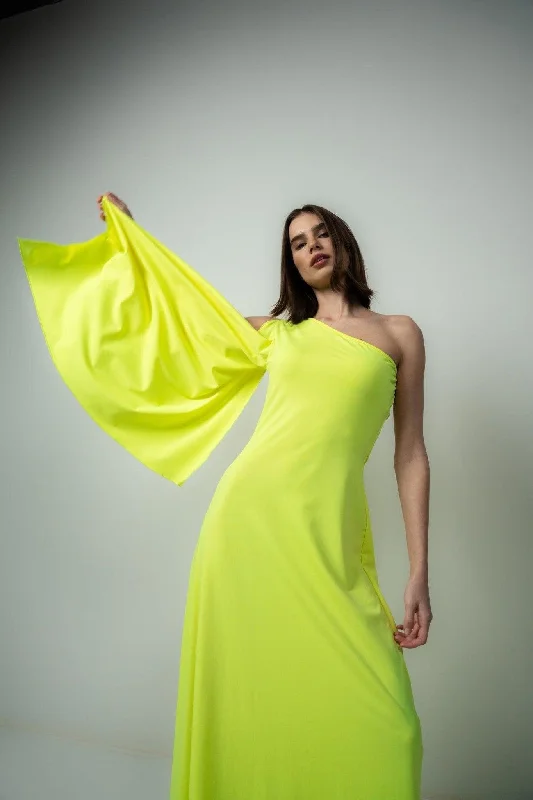 glam party dressesELECTRIC NEON LONG EVENING DRESS