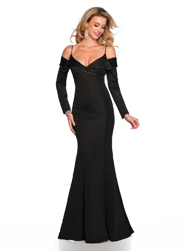 semi-formal party dressesLong Evening Dress by Dave and Johnny 11434