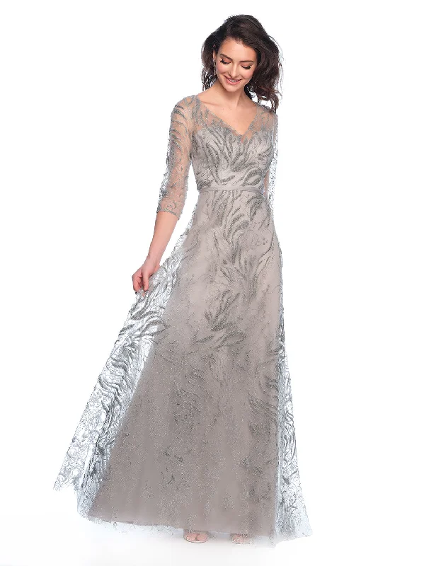 lace party dressesLong Evening Dress by Dave and Johnny 11606