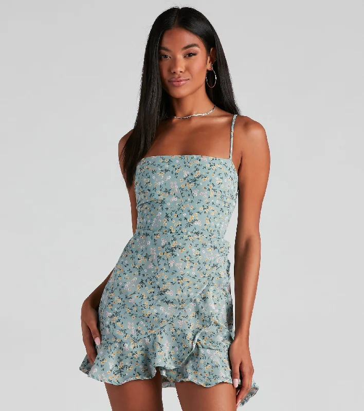 printed summer Mimi dresses with short hemsAll My Love Ditsy Floral Mini Dress