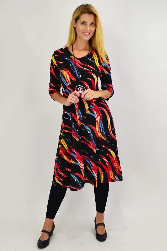 midi ballerina dressesPaint Splash Midi Tunic Dress