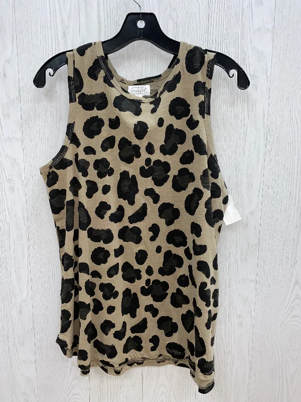 women's tops for wedding guest attireAnimal Print Top Sleeveless Mudpie, Size S