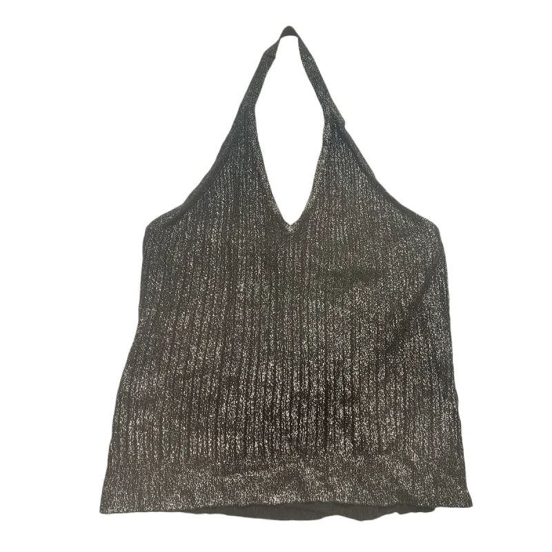 women's tops for cocktail partiesBlack & Silver Top Sleeveless Bcbgmaxazria, Size M