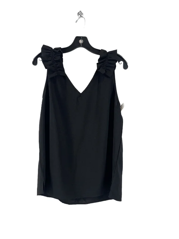 women's tops for glamorous eveningsBlack Top Sleeveless Vanilla Bay, Size L