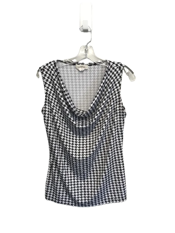 women's tops for maximalist fashion loversBlack & White Top Sleeveless By Harve Bernard, Size: M