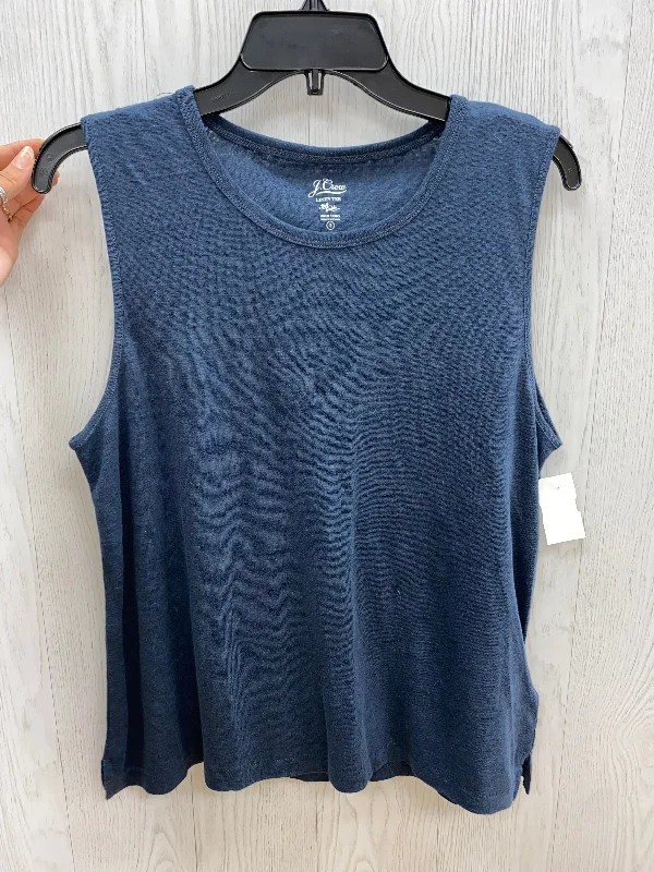 cozy women's tops for fall and winterBlue Top Sleeveless Basic J. Crew, Size S